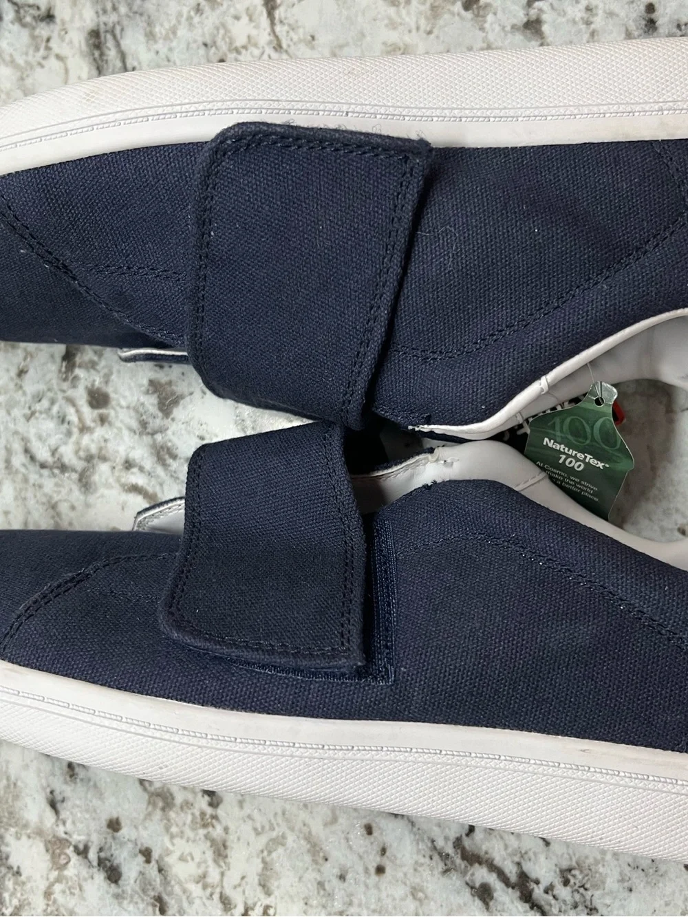 Classic Navy Canvas Espadrille Slip-On for Women comfort shoes